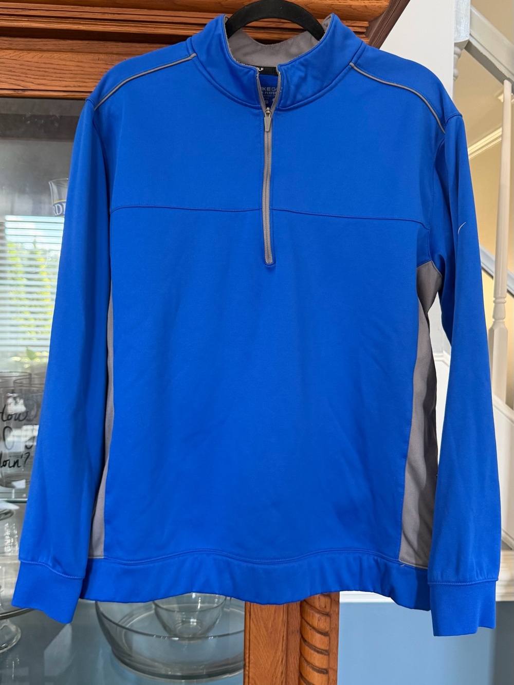 Men's Nike Blue Quarter-Zip Performance Pullover